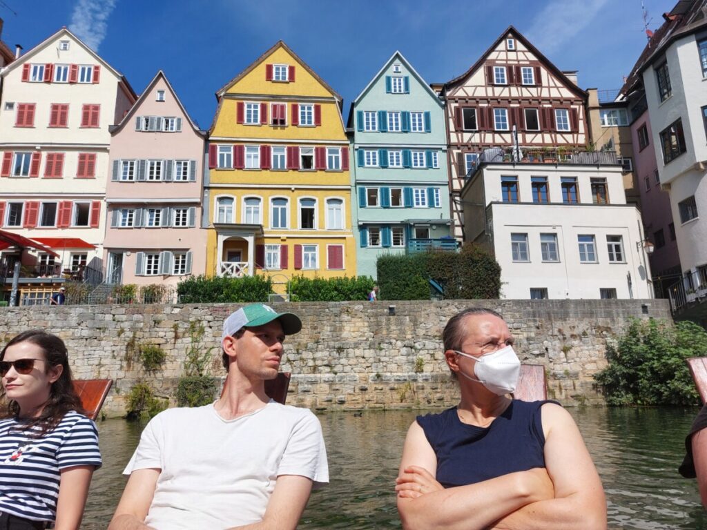 Ruben und Gundula im Stocherkahn