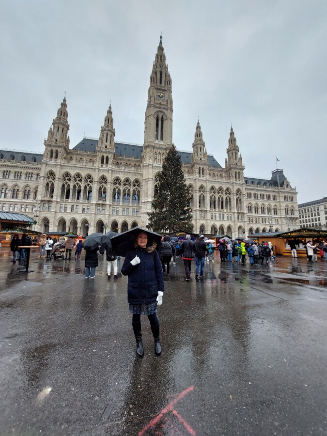 Gundula im regnerischen Wien